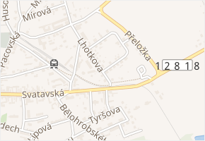 Lhotkova v obci Černovice - mapa ulice