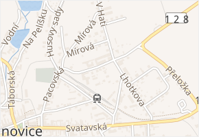 Pacovská v obci Černovice - mapa ulice