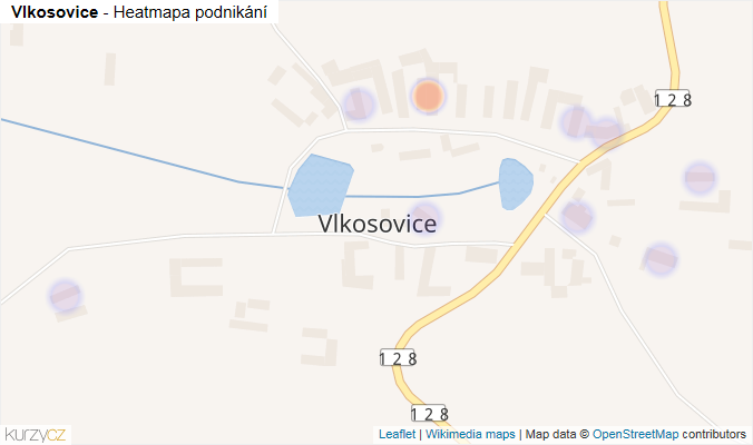 Mapa Vlkosovice - Firmy v části obce.