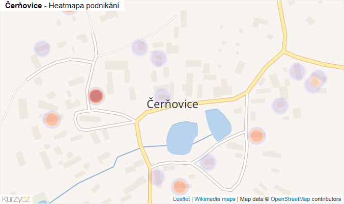 Mapa Čerňovice - Firmy v části obce.