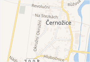 Družstevní v obci Černožice - mapa ulice