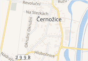 Gen. Svobody v obci Černožice - mapa ulice