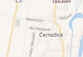 Na Stezkách v obci Černožice - mapa ulice