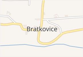 Bratkovice v obci Černuc - mapa části obce