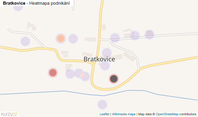 Mapa Bratkovice - Firmy v části obce.