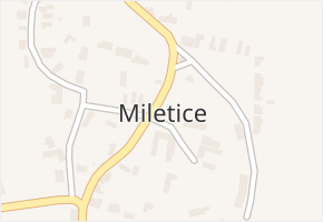 Miletice v obci Černuc - mapa části obce