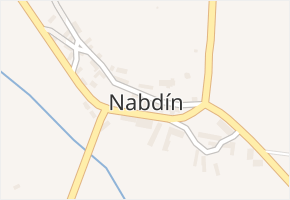 Nabdín v obci Černuc - mapa části obce
