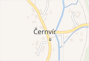 Černvír v obci Černvír - mapa části obce