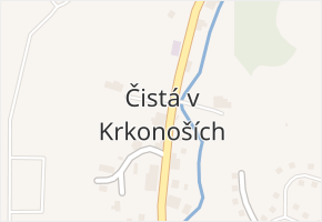 Čistá v Krkonoších v obci Černý Důl - mapa části obce