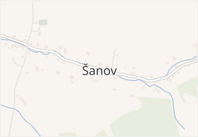 Šanov v obci Červená Voda - mapa části obce