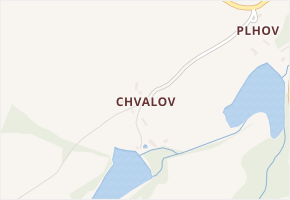 Chvalov v obci Červené Janovice - mapa části obce