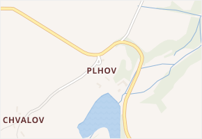 Plhov v obci Červené Janovice - mapa části obce