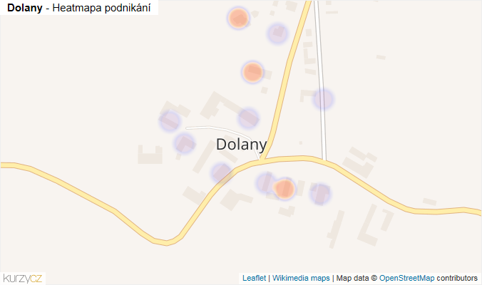 Mapa Dolany - Firmy v části obce.