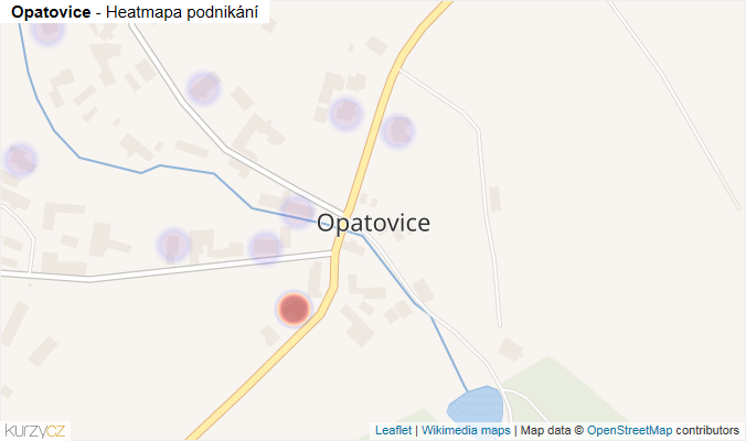 Mapa Opatovice - Firmy v části obce.