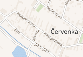 Červenka v obci Červenka - mapa části obce