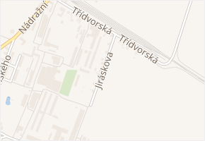 Jiráskova v obci Červenka - mapa ulice