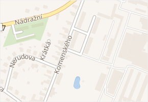Komenského v obci Červenka - mapa ulice