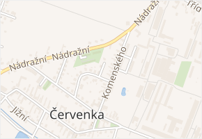 Krátká v obci Červenka - mapa ulice