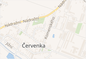 Nerudova v obci Červenka - mapa ulice