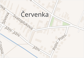Svatoplukova v obci Červenka - mapa ulice