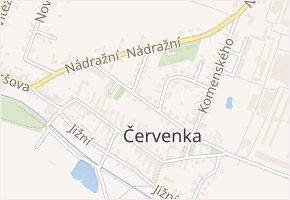 Wolkerova v obci Červenka - mapa ulice