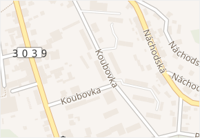 Koubovka v obci Červený Kostelec - mapa ulice
