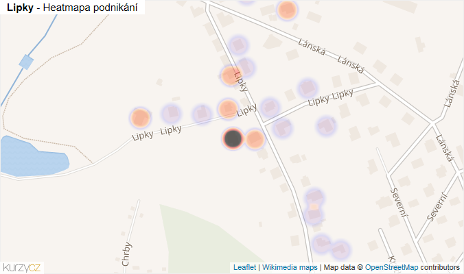 Mapa Lipky - Firmy v ulici.