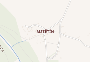 Mstětín v obci Červený Kostelec - mapa části obce