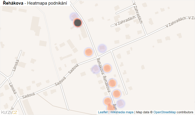 Mapa Řehákova - Firmy v ulici.