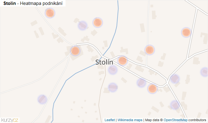Mapa Stolín - Firmy v části obce.