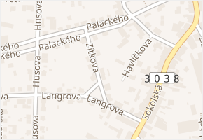 Zítkova v obci Červený Kostelec - mapa ulice
