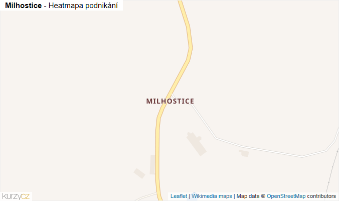 Mapa Milhostice - Firmy v části obce.