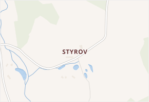 Styrov v obci Červený Újezd - mapa části obce