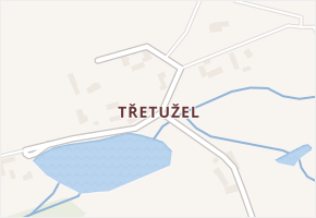 Třetužel v obci Červený Újezd - mapa části obce