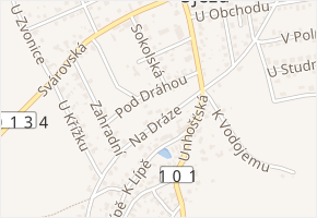 Na Dráze v obci Červený Újezd - mapa ulice