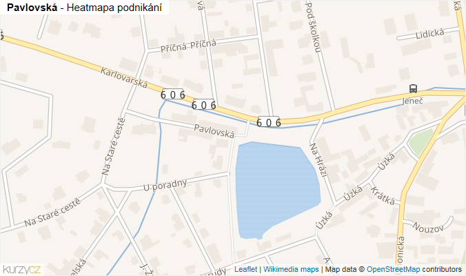 Mapa Pavlovská - Firmy v ulici.