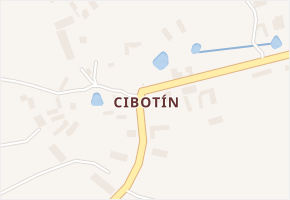 Cibotín v obci Česká Bělá - mapa části obce