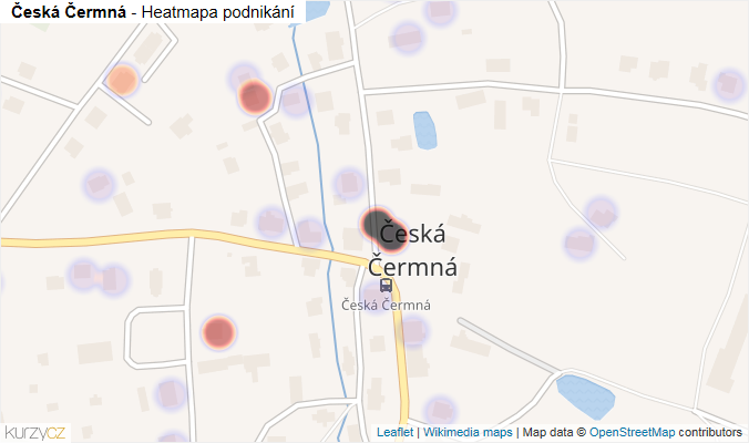 Mapa Česká Čermná - Firmy v části obce.