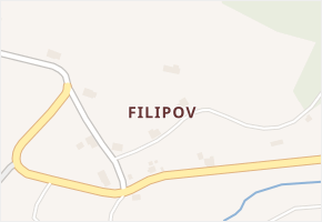 Filipov v obci Česká Kamenice - mapa části obce