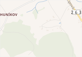 Huníkov v obci Česká Kamenice - mapa části obce