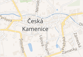 Jakubské náměstí v obci Česká Kamenice - mapa ulice