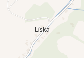 Líska v obci Česká Kamenice - mapa části obce