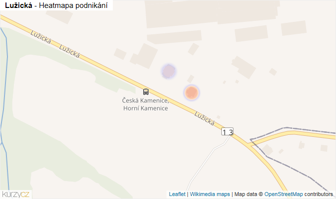 Mapa Lužická - Firmy v ulici.