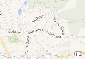 Máchova v obci Česká Kamenice - mapa ulice