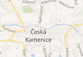 Náměstí Míru v obci Česká Kamenice - mapa ulice