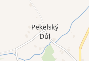 Pekelský Důl v obci Česká Kamenice - mapa části obce