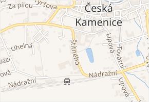 Štítného v obci Česká Kamenice - mapa ulice