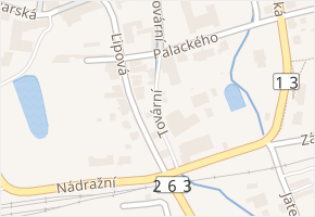 Tovární v obci Česká Kamenice - mapa ulice