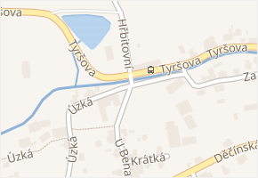 Tyršova v obci Česká Kamenice - mapa ulice