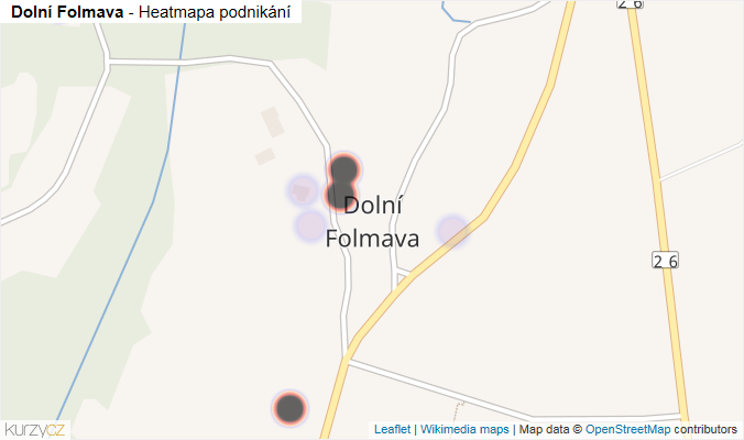 Mapa Dolní Folmava - Firmy v části obce.